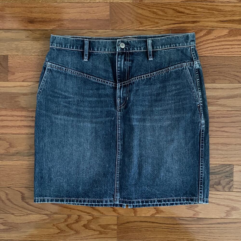 J. Crew Womens 31 Point Sur Jean Skirt Blue Cotton Preppy Casual M0577